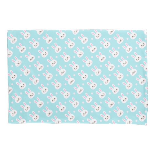 バニーパターンイースターかわいく白い|枕カバー 枕カバー (正面左)