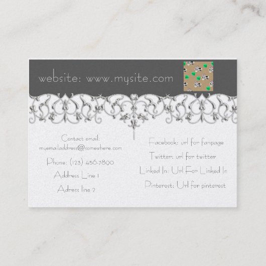 バニーパターン 名刺 (裏面)