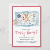 バニーパンケーキ|イースターバニーブランチ 招待状 (正面)