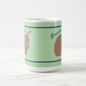 バニーパーソナライズされたウサギ コーヒーマグカップ (中央)