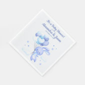 バニーパーソナライズされたラビットウッドランドベビーシャワー スタンダードランチョンナプキン (角)