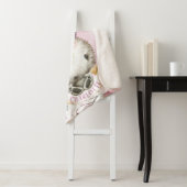 バニーパーソナライズされたラビットベビーガールシャーパブランケット シェルパブランケット (インサイチュ)