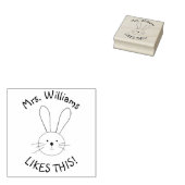 バニーパーソナライズされたラビット先生の賛美 ラバースタンプ (押印)