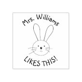 バニーパーソナライズされたラビット先生の賛美 ラバースタンプ (インプリント)