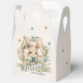 バニーパーソナライズされた、シック&ラムイースタートリートボックス フェイバーボックス (見開き)