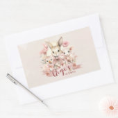 バニーパーソナライズされた、シック&ラムパーティーシール 楕円形シール (封筒)