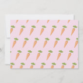 バニーパーティー誕生日ラビットフォトイースターピンク 招待状 (裏面)