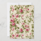 バニービクトリアンフローラみすぼらしいシックなパーティー投資 招待状 (裏面)