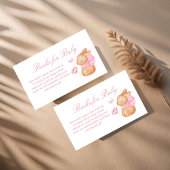 バニーピンクの弓の赤ちゃんシャワーブックリクエスト エンクロージャーカード