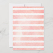 バニーピンクストライプの赤ちゃんシャワー単語スクランブルゲーム 招待状 (裏面)