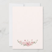 バニーピンクボウベビーシャワー招待状 招待状 (裏面)