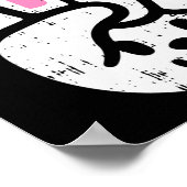 バニーピースサインイースターおもしろいうさぎ春メンズウォーム ポスター (角)