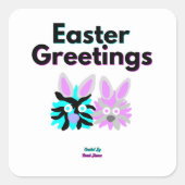 バニーファジーズスクエアステッカー スクエアシール (正面)