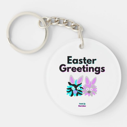 バニーファジーズラウンドキーチェーン キーホルダー (正面)