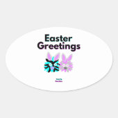 バニーファジー楕円ステッカー 楕円形シール (正面)