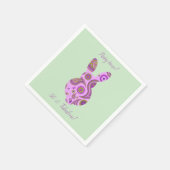 バニーファンキーインペイズリー熱狂する紙サービス スタンダードカクテルナプキン (角)