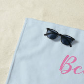 バニーファンキーイン熱狂するペイズリー ビーチタオル (インサイチュ)