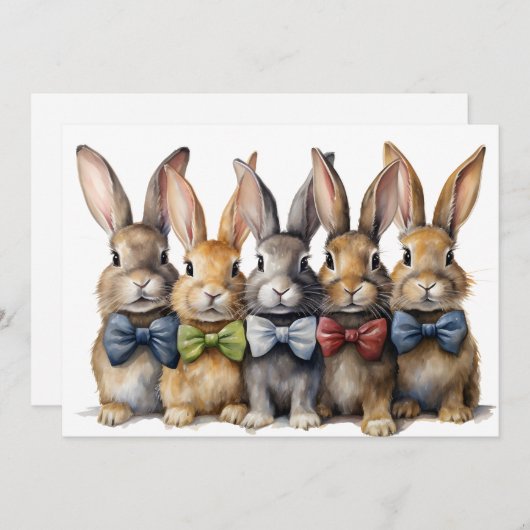 バニーファンシーボウタイ水彩 シーズンカード (正面/裏面)