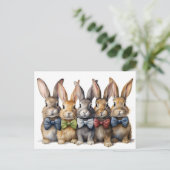 バニーファンシーボウタイ水彩 シーズンポストカード (スタンド正面)