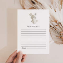 バニーファースト誕生日タイムカプセルノートカード シーズンカード