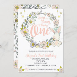 バニーファースト誕生日招待状 招待状