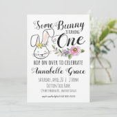 バニーファースト誕生日招待状 招待状 (スタンド正面)