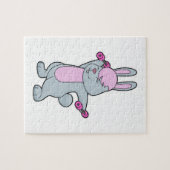 バニーフィットネスダンベル ジグソーパズル (横)