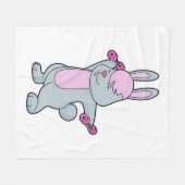 バニーフィットネスダンベル フリースブランケット (正面(横))