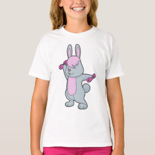 バニーフィットネスダンベル Tシャツ