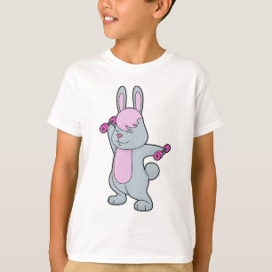 バニーフィットネスダンベル Tシャツ