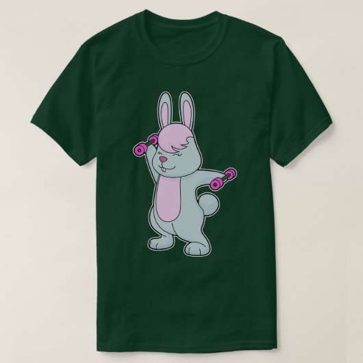 バニーフィットネスダンベル Tシャツ (デザイン正面)