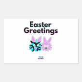 バニーフジー長方形ステッカー 長方形シール (正面)