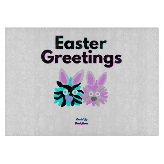 バニーフッツィーズガラス切断板 カッティングボード (正面)