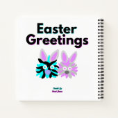 バニーフッツジースパイラルノート(21.6 cm x 21.6 cm) ノートブック (裏面)