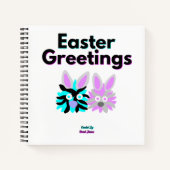 バニーフッツジースパイラルノート(21.6 cm x 21.6 cm) ノートブック (正面)