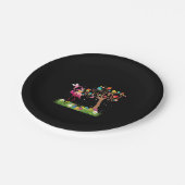 バニーフラミンゴイースター2021 |かわいいフラミンゴ ペーパープレート (アングル)