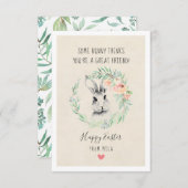 バニーフレンドキッズイースターカード エンクロージャーカード (正面/裏面)