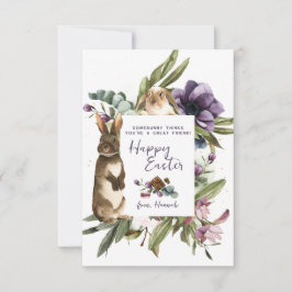 バニーフレンドキッズイースタークラスルームのカード ノートカード