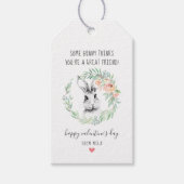 バニーフレンドキッズクラスルームValentinesパーティー ギフトタグ (正面)