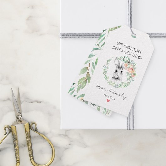 バニーフレンドキッズクラスルームValentinesパーティー ギフトタグ