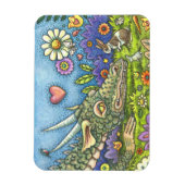 バニーフレンドリートレイルのイースタードラゴンかわいいファンタジー マグネット (縦)