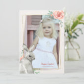 バニーフレームフォトイースターカード 招待状 (スタンド正面)