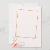 バニーフレームフォトイースターカード 招待状 (裏面)