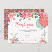 バニーフローラサンキューカード サンキューカード (正面/裏面)