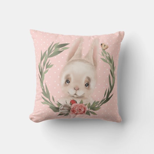 バニーフローラリース クッション (正面)