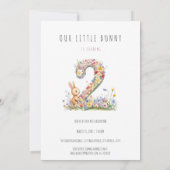 バニーフローラ2回目の誕生日 招待状 (裏面)