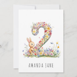 バニーフローラ2回目の誕生日 招待状