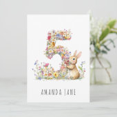 バニーフローラ5誕生日 招待状 (スタンド正面)