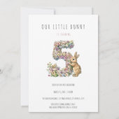 バニーフローラ5誕生日 招待状 (裏面)