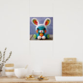 バニーブリスクロシェカラフル:甘い色相のウサギ ポスター (キッチン)